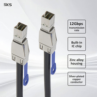 Cavo Esterno 12G HD Mini SAS SFF-8644 a SFF-8644 ad Alta Densità 36 Pin per Trasferimento Dati JBOD SAN NVMe