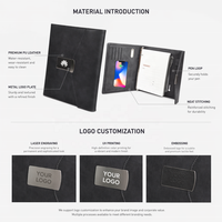 Cahier de journal OEM d'usine avec banque d'alimentation et lecteur flash usb cahier électronique de luxe d'affaires cahier intelligent avec stylo