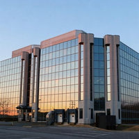 Bâtiment de bureaux en structure acier, conception modulaire résistante aux séismes, faible coût d'entretien, grande portée, bureau et laboratoire