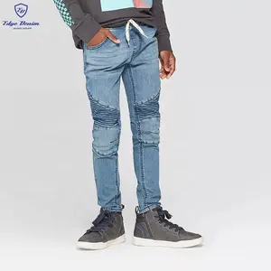 קצה ג 'ינס מותאם אישית באיכות גבוהה רוכסן ילדי ילדים moto biker ילד ג' ינס ג 'ינס לילדים