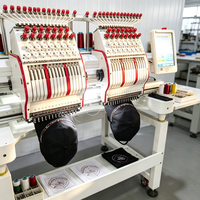 Machine à broder multi-aiguilles à 2 têtes durable pour la fabrication en série de patchs et de badges