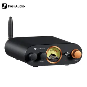 Fosi Audio MC101 Bluetooth Stereo-Verstärker Heimaudio Mini-Verstärker mit VU-Meter 2-Kanal HiFi-Empfänger für Passivlautsprecher