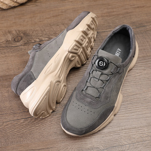 Chaussures bateau en cuir pour hommes, bout rond, semelle EVA, respirantes, à lacets, couleur unie, toutes saisons, usage décontracté - Product Image 2