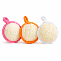 Éponge en loofah biodégradable multicolores avec bords cousus pour le gommage du corps, pour la douche, le bain et l'utilisation à domicile