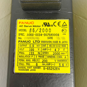 FANUC A06B-0034-B075 # Motor Servo AC Serie Alpha, Unidad de Motor Servo Serie Alpha - Product Image 2