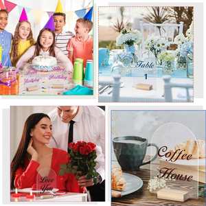 Holder Arched Acrylic <b>Sheets</b> With Wood Stand Diy <b>Clear</b> Arch Sign Blank for Wedding Party Reception - Product Image 4