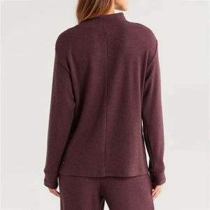 Top de Moda Personalizado con Logotipo, Cuello Alto, Tejido Acanalado, Corte Ajustado, para Mujer, Invierno, con Logotipo Frontal, para Oficina y Uso Casual - Product Image 6