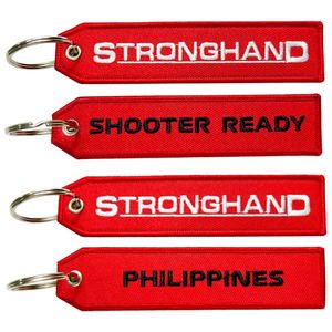 Wholesale Factory <b>Custom</b> Motorbike Car Brand Woven Embroidered <b>Key</b> Chain Tag Design Logo Fabric Embroidery Keychains - Product Image 1