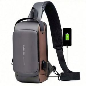 กระเป๋าเป้สะพายหลังกันน้ำกันขโมยราคาส่งพร้อมพอร์ตชาร์จ USB ซับใน PVC ปิดด้วยกระดุม สำหรับใช้ได้ทั้งชายและหญิง - Product Image 4
