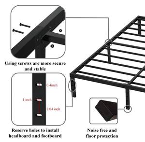 Khung giường kim loại với những thanh gỗ chắc chắn dễ lắp ráp đồ nội thất phòng ngủ tiết kiệm không gian giường cho khách sạn/căn hộ - Product Image 5