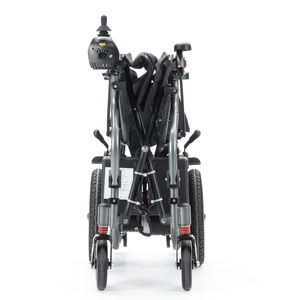 Silla de ruedas eléctrica motorizada de viaje portátil Silla de ruedas eléctrica de acero plegable ligera para ancianos discapacitados - Product Image 3