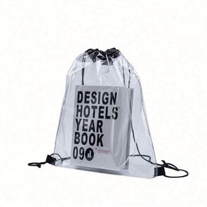 Custom Printed logo Stylish <b>Waterproof</b> Transparent Draw String Backpack Clear PVC <b>Drawstring</b> <b>Bag</b> Backpack - Product Image 4