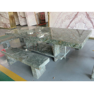 Tavolino da Giardino Ovale con Base Semisferica in <span class=keywords><strong>Marmo</strong></span> Verde Design per Esterni - Product Image 3