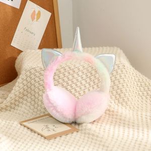 Vente en gros de <span class=keywords><strong>cache</strong></span>-oreilles chauffants à paillettes colorées <span class=keywords><strong>licorne</strong></span> mignon d'hiver <span class=keywords><strong>cache</strong></span>-oreilles de Noël pour enfants arc-en-ciel - Product Image 2