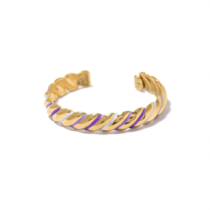Fashion <b>Bangle</b> 316L Stainless Steel PVD Gold Plating Resistant Sustainable Jewelry Bracelet - Product Image 2