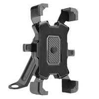 Support de téléphone pour moto antichoc robuste, style casque, fixation mobile en métal pour rétroviseur de scooter