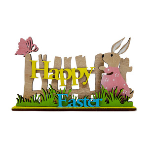 Nuove Decorazioni Pasquali in Legno Fatte a Mano, Ornamenti Dipinti in Stile Pastorale, Decorazioni con <span class=keywords><strong>Coniglietto</strong></span> Pasquale per la Casa - Product Image 1