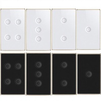 Ouvre-porte automatique intelligent standard US, contrôle par application Wi-Fi, cadre en alliage d'aluminium, panneau en verre trempé, simple.