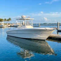 Yacht de pêche en fibre de verre à grande vitesse 8.50m, bateau à vitesse avec Console centrale, Yacht de pêche à vente
