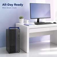 Desktop Bisnis Stabil Hygon 3350 16GB DDR4 256GB NVMe SSD 8 Core 3.0GHz Monitor 23.8 Inch Chassis 15L Grafis 2GB