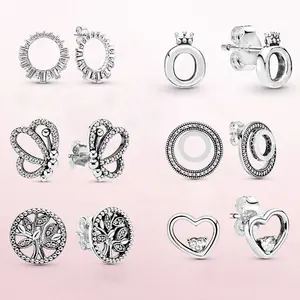 Nuovo classico di Lusso donne 100% sterling 925 orecchini d'argento dei monili