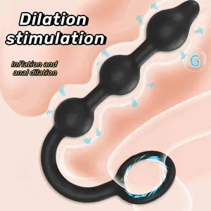 hot selling 2024 porno sex toy adult toy silicone posterior anal plug huge butt plug expansion inflatable anal plug