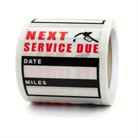 Autocollant de flexographie pour changement d'huile de voiture, rappel de maintenance et de date d'expiration, autocollant de fenêtre étanche, étiquette adhésive