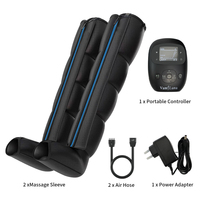 Masseur de jambes à compression d'air rechargeable avec batterie Bottes de massage du système de récupération par compression d'air pour les pieds et les jambes