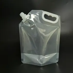 1L-10L Spout Pouch Bag Customized Printing Gallon Beverage Water Bag With Plastic Handle Screw Cap Stand Up Nozzle Doypack