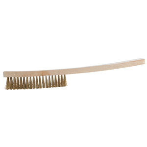 BRONZEplus Brosse métallique à 4 rangées de qualité industrielle 350mm avec poils en caoutchouc d'acier inoxydable PP pour le polissage et le nettoyage-OEM pris en charge - Product Image 1