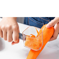 Couteau à éplucher les fruits et légumes en acier inoxydable et plastique de haute qualité