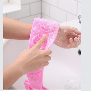 Natural Silicone Bath Scrubber Strong Back <strong>Scrubbing</strong> Long Strip Double-Sided <strong>Body</strong> Brush No Pain <strong>for</strong> <strong>Men</strong> and Women - Product Image 5