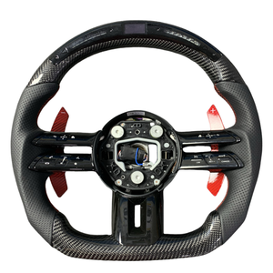 Adecuado para AMG <span class=keywords><strong>Mercedes</strong></span> Benz W204 W205 W167 W213 W222 W207 W212 C209 cinta de fibra de carbono personalizada luz LED volante de coche - Product Image 1