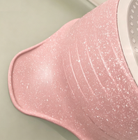 Ensemble de casseroles en aluminium avec revêtement céramique de 20 cm, avec cuiseur vapeur de 16 cm, mignon récipient pour la préparation des aliments pour bébés, poignée en bakélite