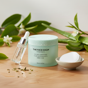 THEFACESHOP Tea <b>Tree</b> Toner Pad with Green Tea Vitamin B5 Aloe Vera Niacinamide 100ml Hyaluronic Acid Liquid Form - Product Image 2