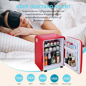 Mini réfrigérateur 40L sans bruit réfrigérateur à économie d'énergie rétro <span class=keywords><strong>rouge</strong></span> hôtel mini réfrigérateur - Product Image 2