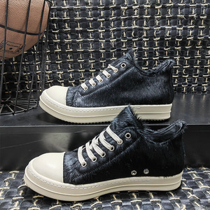 <span class=keywords><strong>Stivaletti</strong></span> alti da donna di design Casual in tela Street Style <span class=keywords><strong>con</strong></span> suola spessa scarpe stringate - Product Image 5