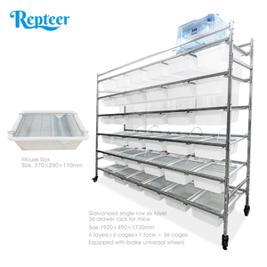 Cage compacte pour reptiles Repteer Pro à 36 tiroirs, maisons écologiques, design solide, construction métallique durable, bac en plastique - Product Image 1