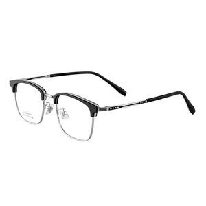 Monture de lunettes rétro rectangulaire en métal à monture complète unisexe avec verres acryliques extra larges Danyang 23-5 - Product Image 2