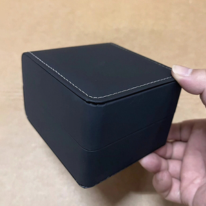 Factory Direct Sale Classic Black PU Leather <b>Watch</b> & Jewelry Box Custom Logo for Men Women Bracelet <b>Case</b> Luxury Gift Packaging - Product Image 3