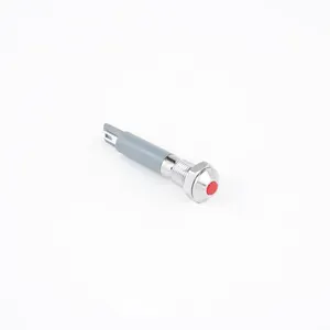 6mm Mini Metal Pilot Light Waterproof LED Indicator Lamp With 15cm Cable Metal Switches IP67 220V