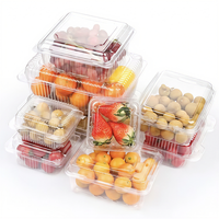 Boîtes en plastique transparentes jetables de haute qualité pour fraises, tomates, raisins, coquillages, fruits, tomates