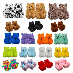 <span class=keywords><strong>Pantofole</strong></span> a Forma di Orsacchiotto in Peluche, Scarpe in Cotone Cartoon per l'Inverno - Product Image 1