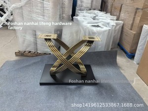 Heavy Duty Polished Stainless Steel <strong>Extendable</strong> Dining <strong>Table</strong> Base X Cross <strong>Table</strong> <strong>Legs</strong> for Home and Hotel Dining Room - Product Image 5