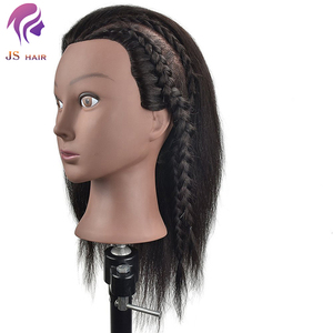 Tête de Mannequin <span class=keywords><strong>Professionnelle</strong></span> pour Formation en Coiffure et Cosmétologie, <span class=keywords><strong>Cheveux</strong></span> Humains Indiens Remy, 14 Pouces, Haute Densité, Perruque Nouée <span class=keywords><strong>à</strong></span> la Main pour Coiffage - Product Image 3