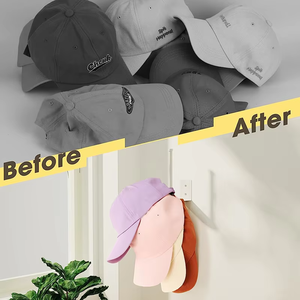 <b>Baseball</b> <b>Cap</b> Coat Hat <b>Storage</b> Rack Metal Wall Mounted Multifunction Non-Folding Single Tier Bathroom - Product Image 6
