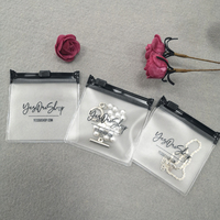 Logotipo personalizado pendiente collar anillo embalaje bolsa transparente joyería Ziplock Zip Lock cremallera plástico Pvc Wbusinessspvc reciclable