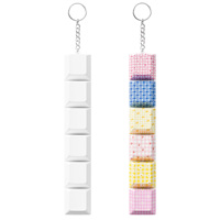 Custom 3D Sublimation Blank Keycap Switch Keychain Tester Finger Fidget Click Button Toy for Anxiety Stress Relief Office Gift