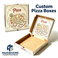Boîtes à pizza carrées en carton ondulé écologiques jetables, prix usine, design personnalisé imprimé, qualité alimentaire, toutes tailles