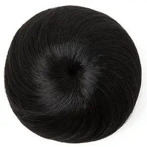 Black Hair Bun Extensions for Women Girls Drawstring Ballet Bun Synthetic Updo Donut Chignon